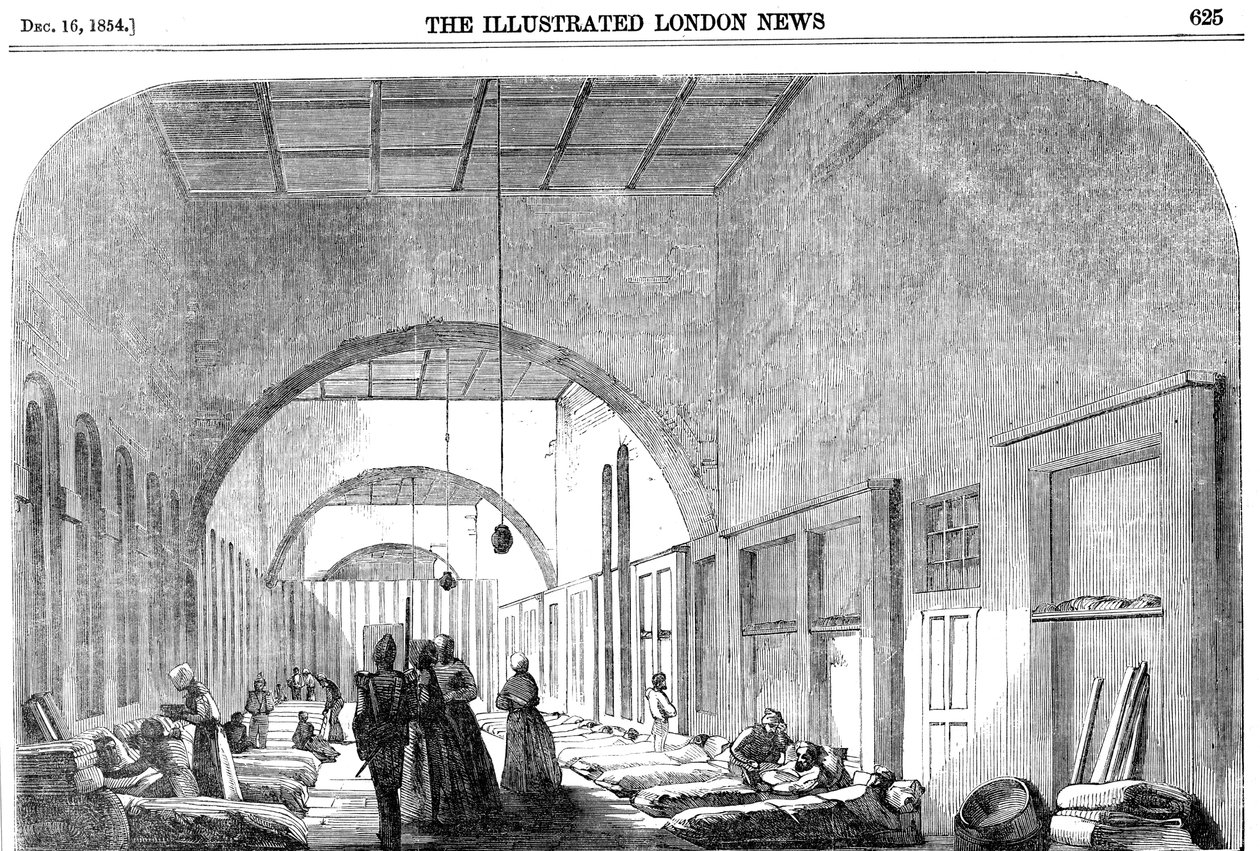 مستشفى الثكنات في سكوتاري خلال حرب القرم ، 1854 بواسطة غير معروف