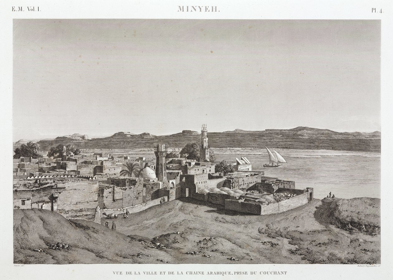 The city of Al Minya and the River Nile, Egypt بواسطة غير معروف