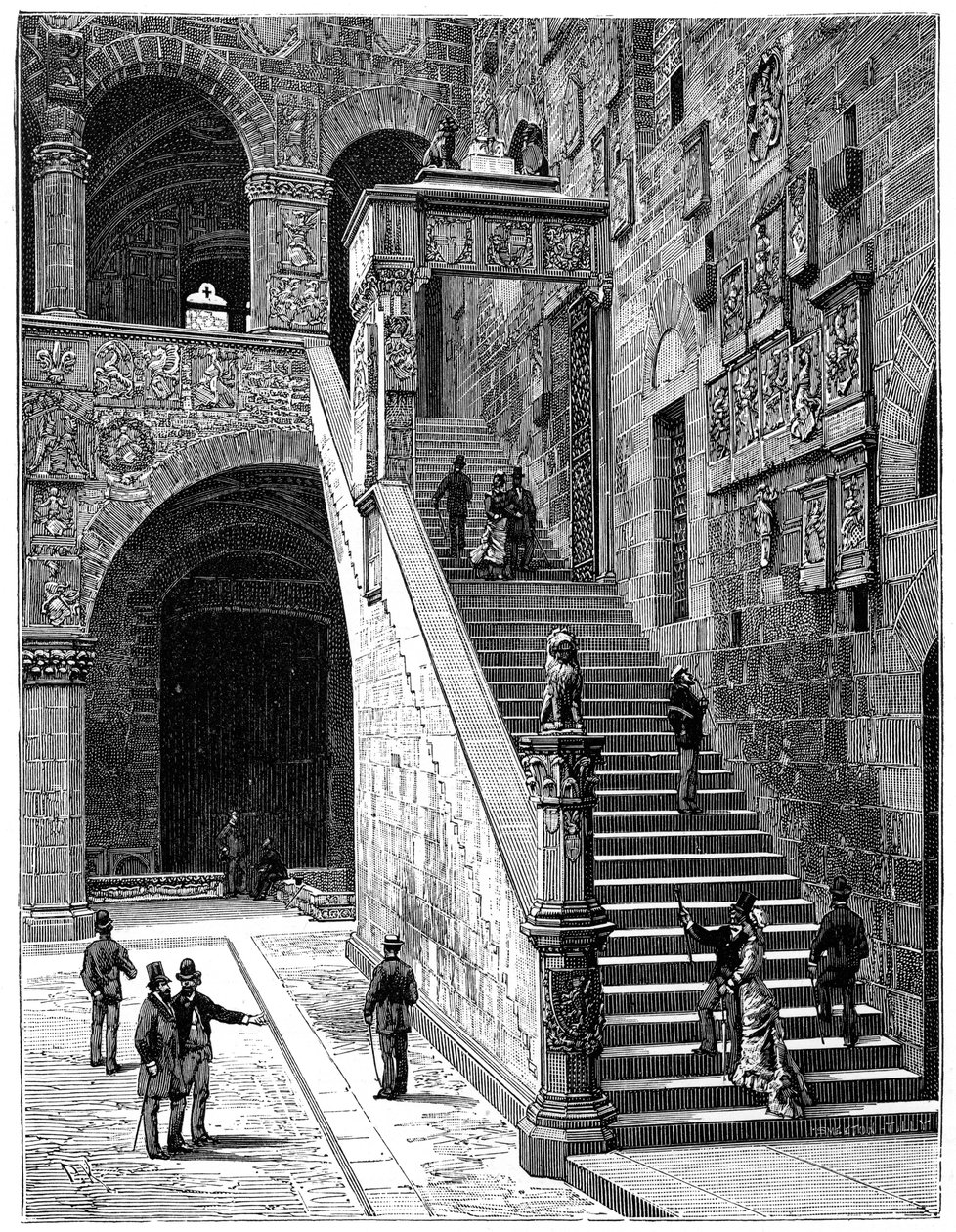 فناء بارجيلو ، فلورنسا ، إيطاليا ، 1882 بواسطة غير معروف