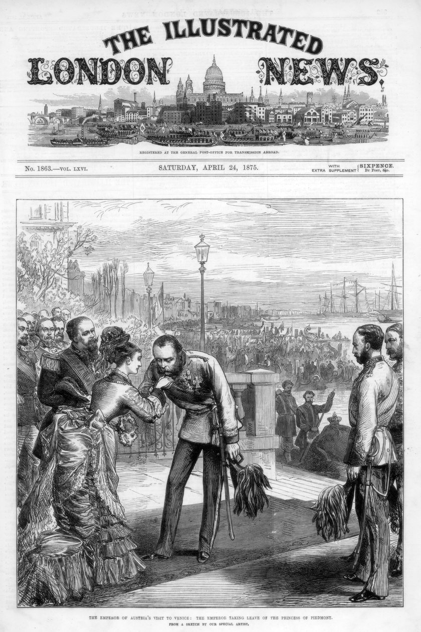 غلاف أخبار لندن المصورة ، 24 أبريل 1875 بواسطة غير معروف