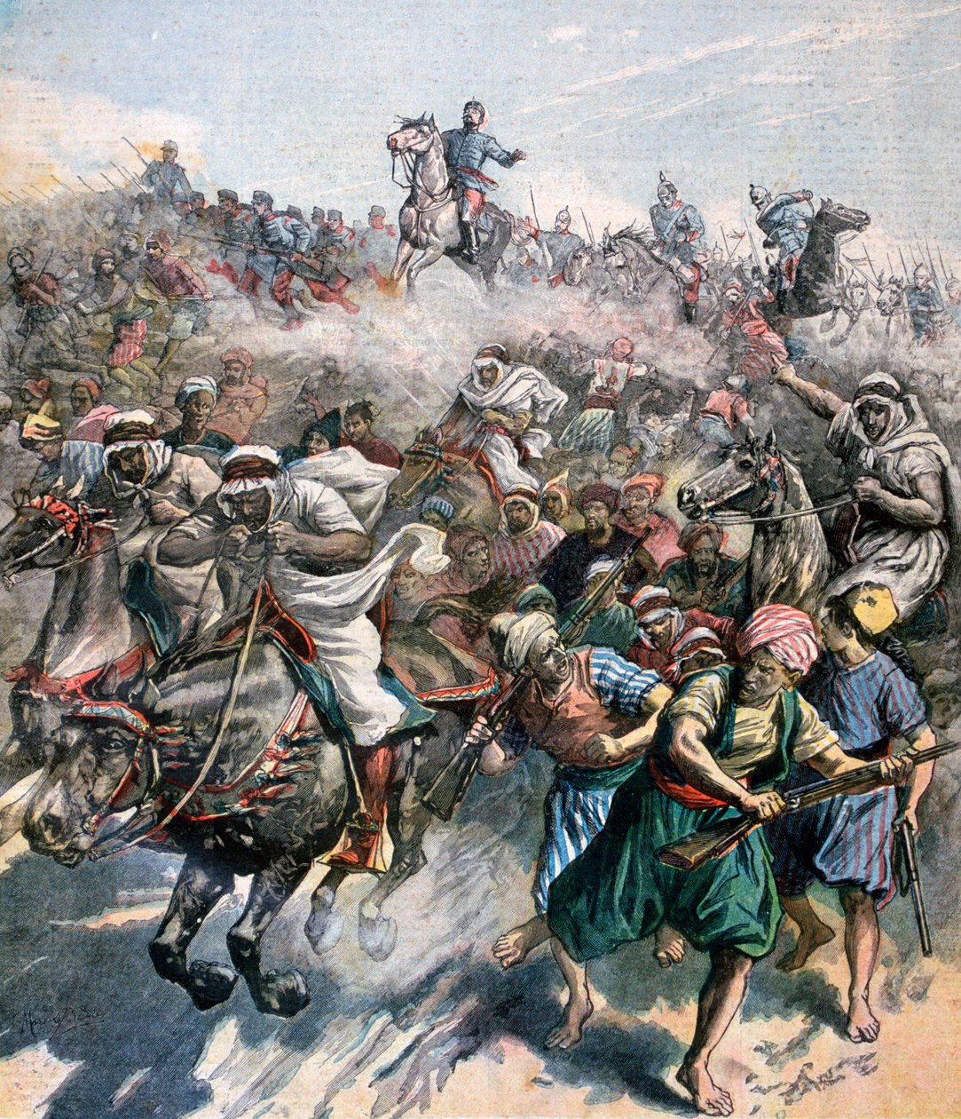 وفاة الجنرال مارغالو ، حرب الريف ، المغرب ، 1893 بواسطة غير معروف