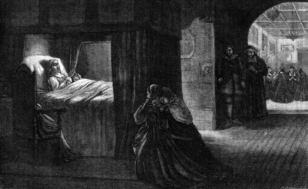 فراش الموت لأوليفر كرومويل ، 3 سبتمبر 1658 ، القرن التاسع عشر بواسطة غير معروف