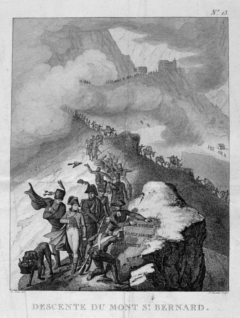 نزول جبل سانت برنارد ، 1800 بواسطة غير معروف