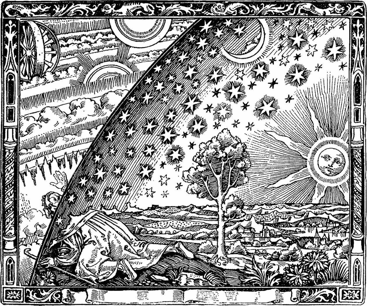 حافة النقش Flammarion من الغلاف الجوي. الأرصاد الجوية الشعبية من كاميل بواسطة غير معروف