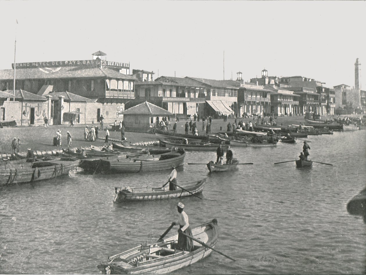 مدخل قناة السويس ببورسعيد 1895. بواسطة غير معروف