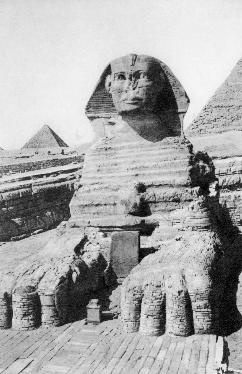 أبو الهول المحفور ، القاهرة ، مصر ، 1920 م بواسطة غير معروف