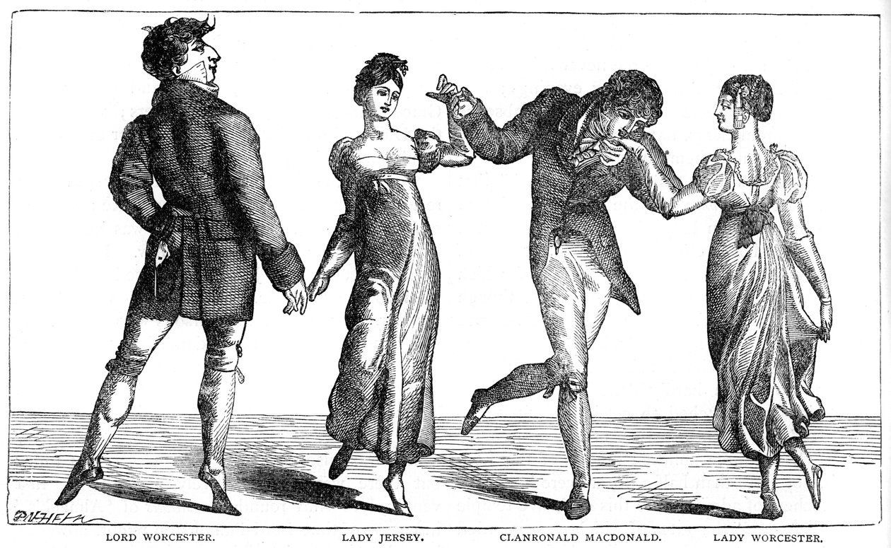 رقصت أول quadrille في Almacks ، 1891 بواسطة غير معروف