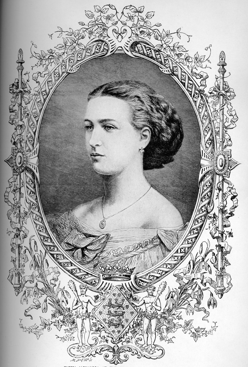 الملكة الكسندرا المستقبلية في وقت زواجها ، c1863 1910 بواسطة غير معروف