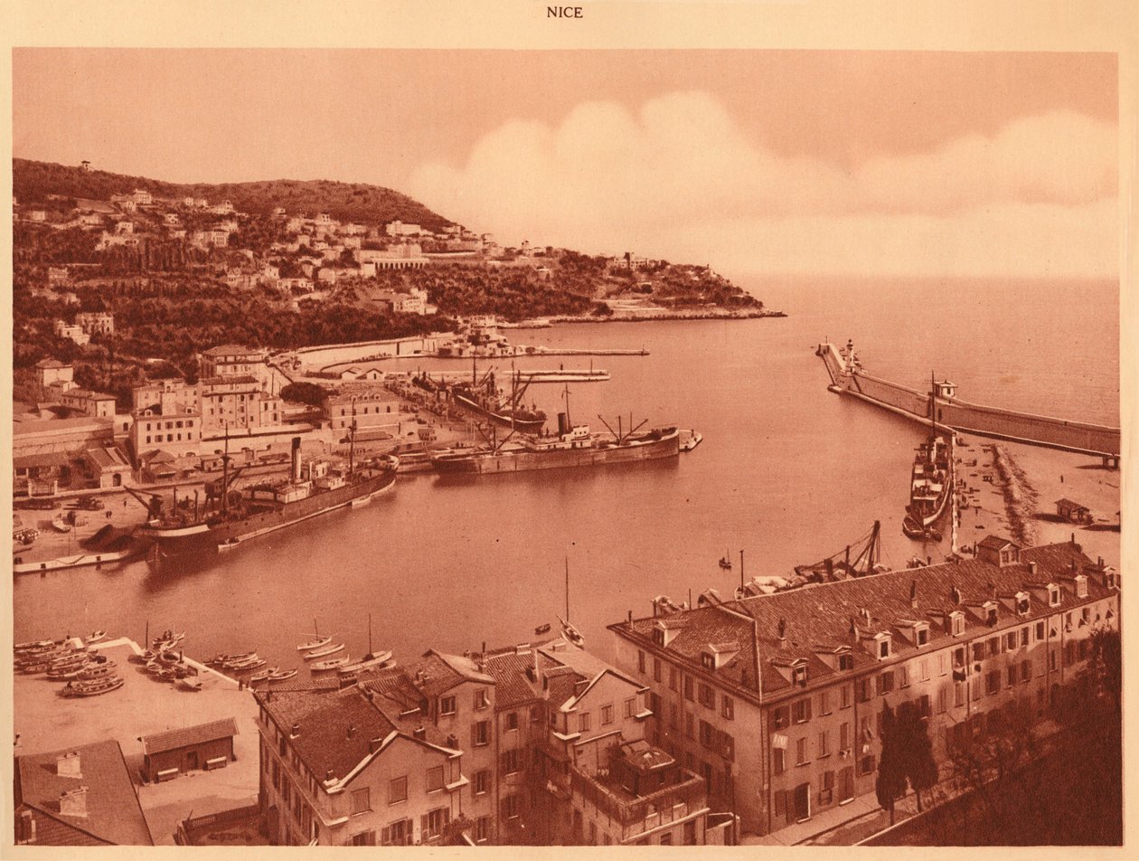 مدخل المرفأ ومونت بورون ، نيس ، 1930. بواسطة غير معروف