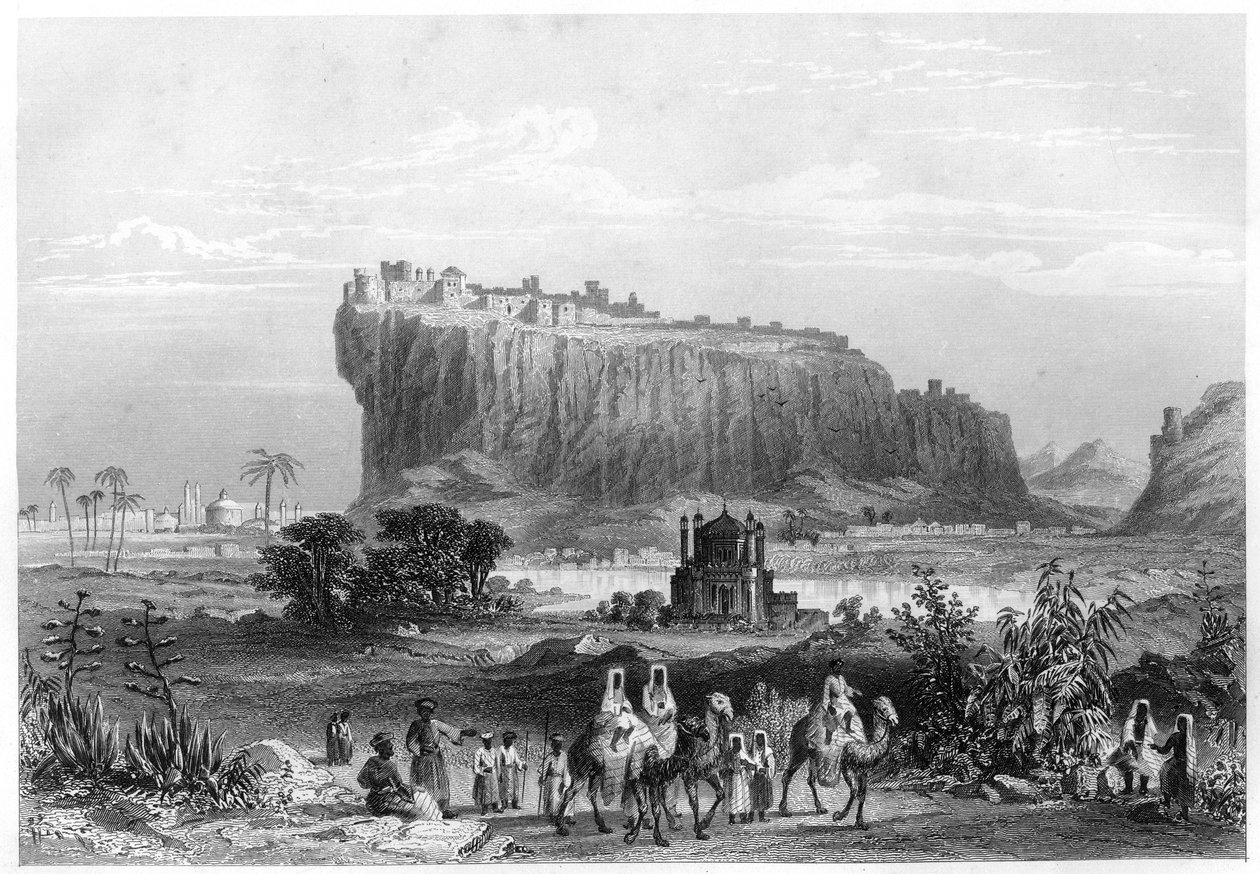 حصن تل جواليور ، الهند ، c1860 بواسطة غير معروف