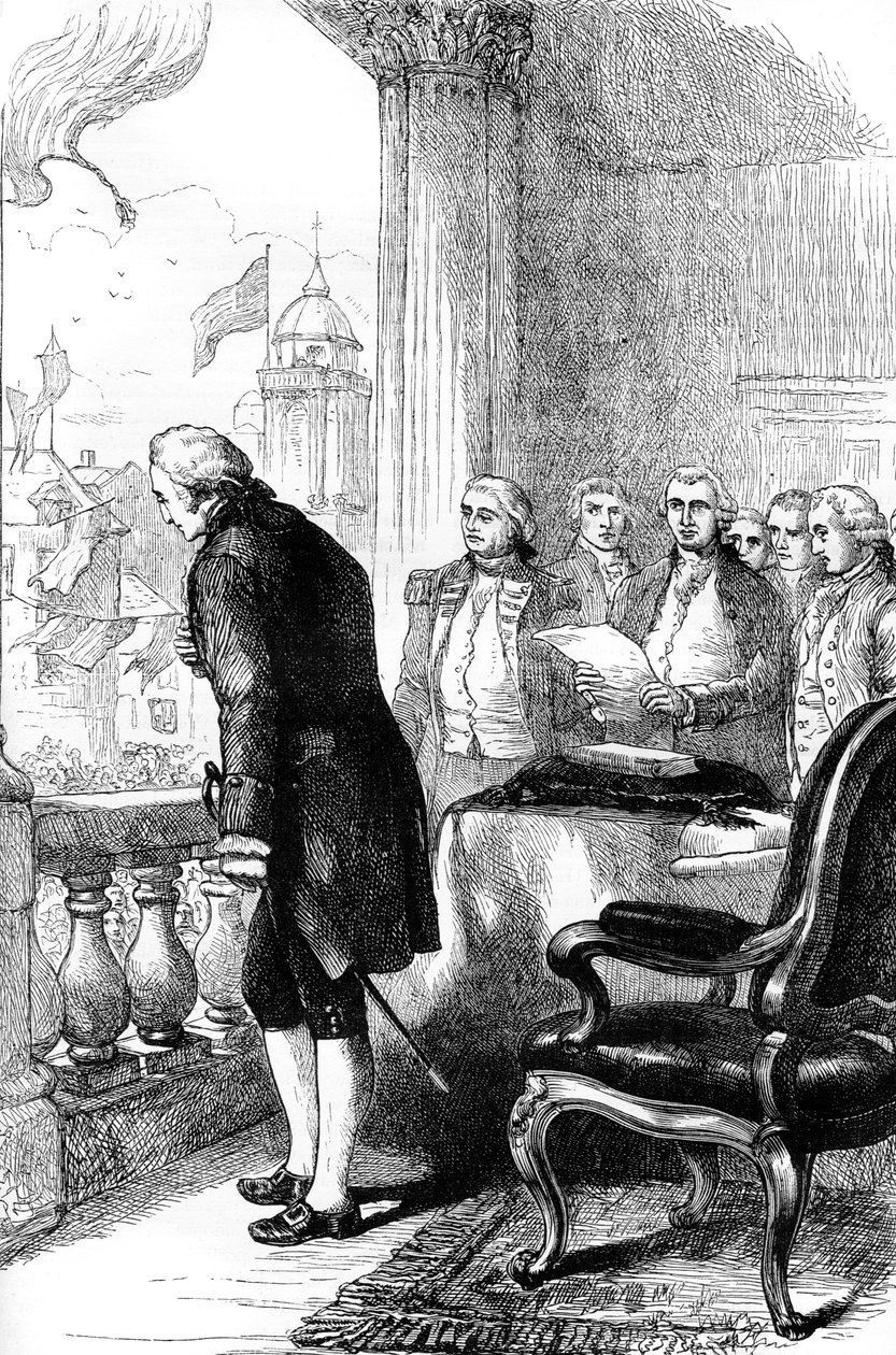 تم تنصيب جورج واشنطن كرئيس للولايات المتحدة ، 1789 ج 1880 بواسطة غير معروف