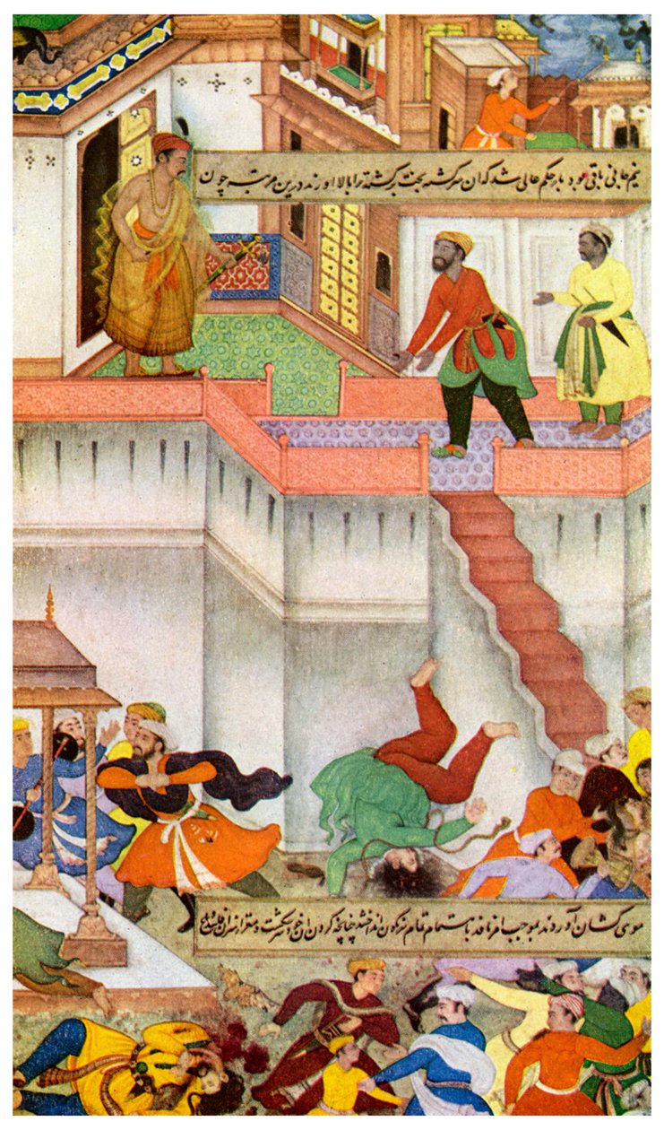 مقتل أدهم خان على يد أكبر ، c1600 1956 بواسطة غير معروف