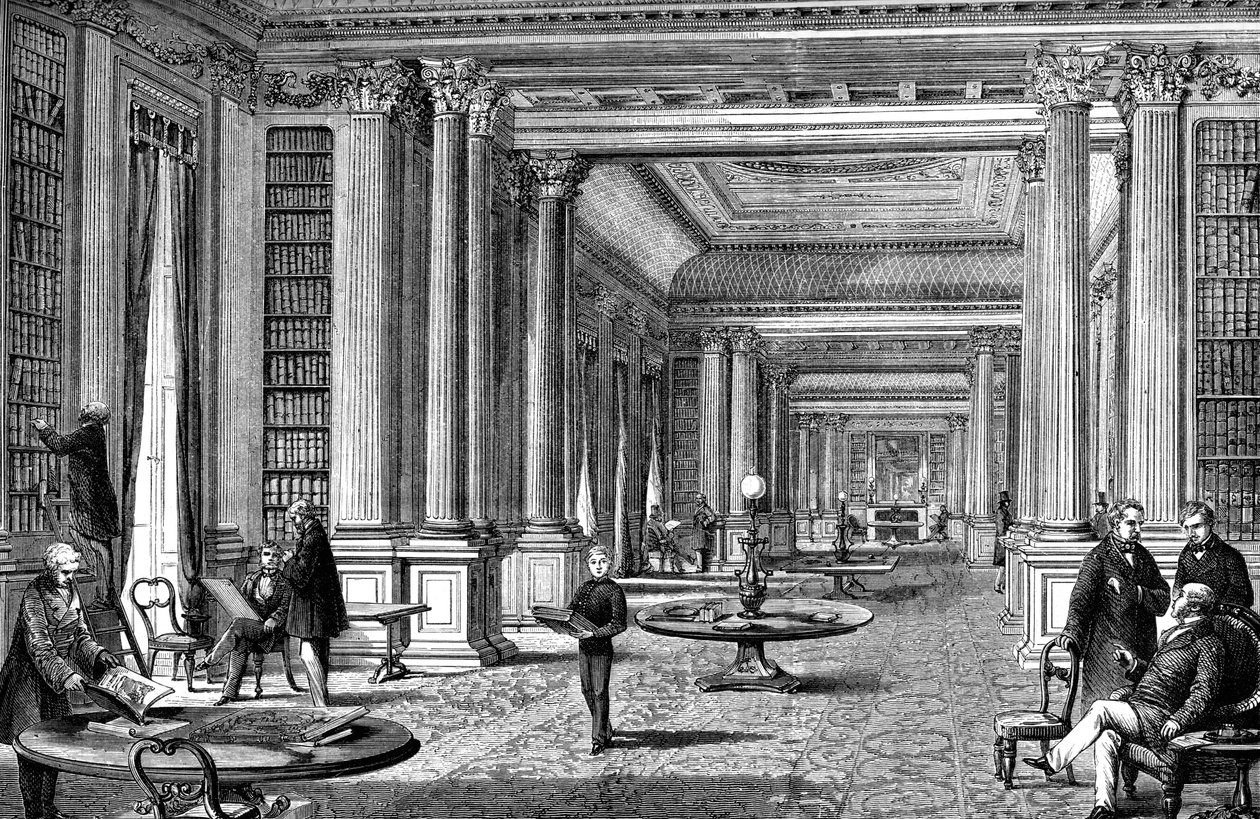 مكتبة نادي الإصلاح ، لندن ، 1891 بواسطة غير معروف