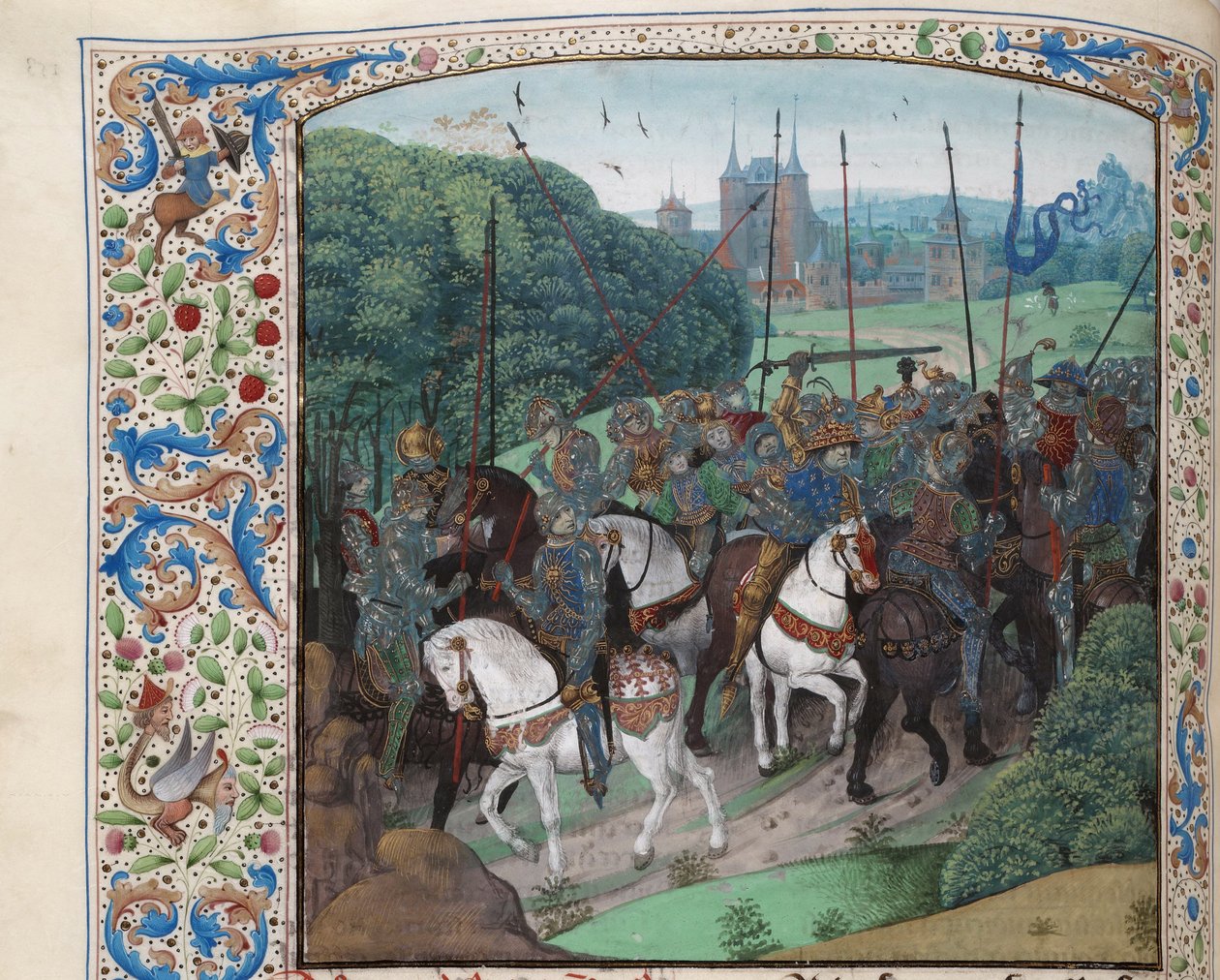 جنون تشارلز السادس في الغابة بالقرب من لومان ، حوالي 1470-1475. بواسطة غير معروف