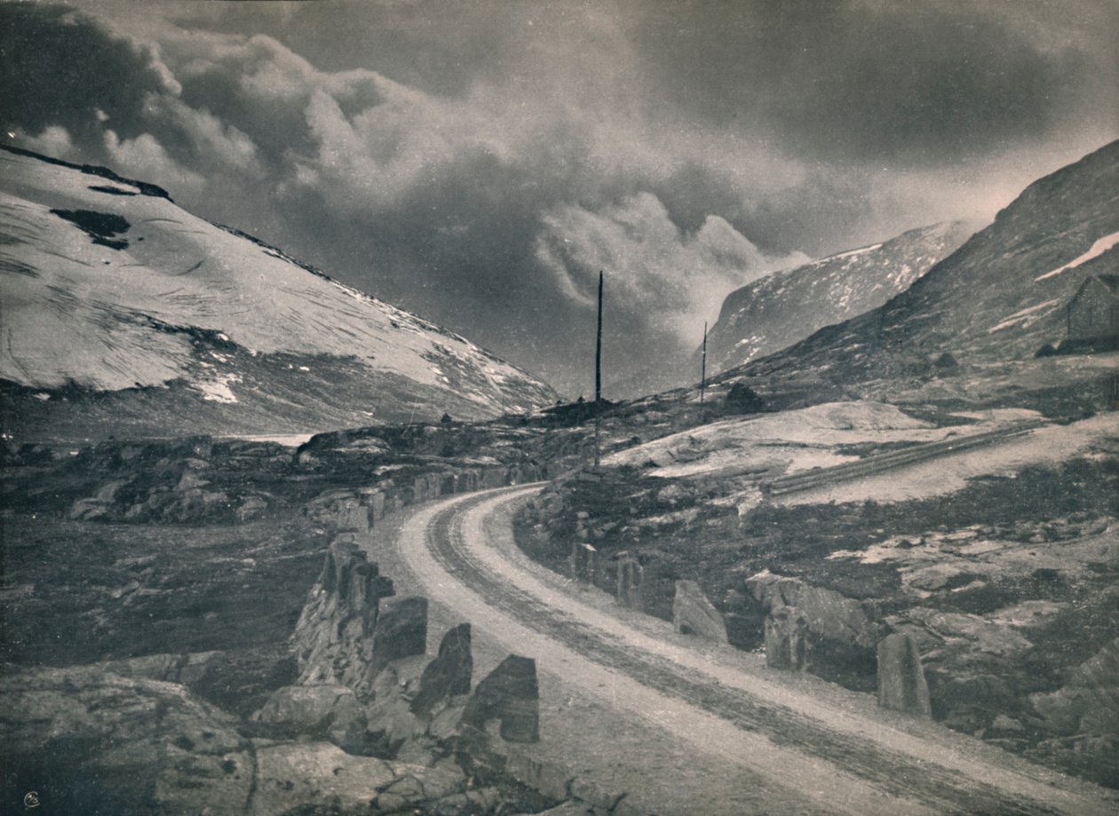 الطريق الجبلي Grotli - Stryn، 1914. بواسطة غير معروف