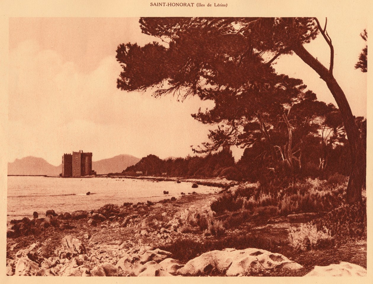 الدير القديم ، Saint-Honorat ، 1930. بواسطة غير معروف