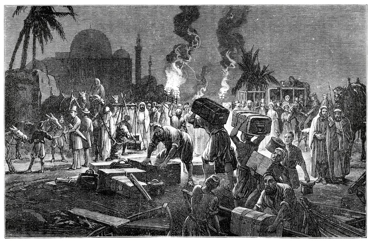 الطريق البري ، بولاق ، مصر ، 1900 بواسطة غير معروف