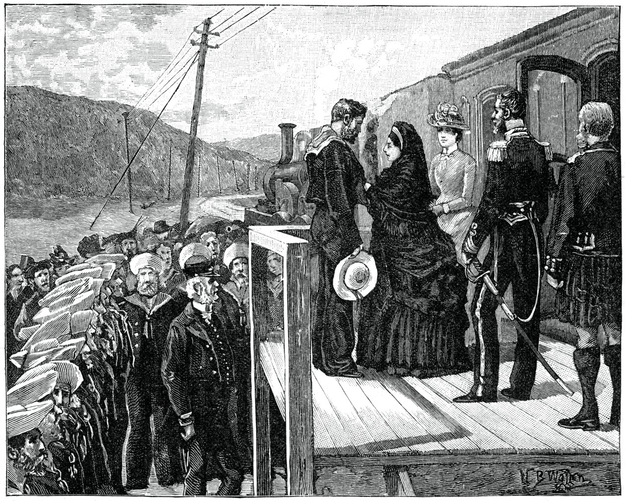 الملكة تقدم ميدالية ألبرت لخفر السواحل جورج أوتلي ، أواخر القرن التاسع عشر ، 1900 بواسطة غير معروف