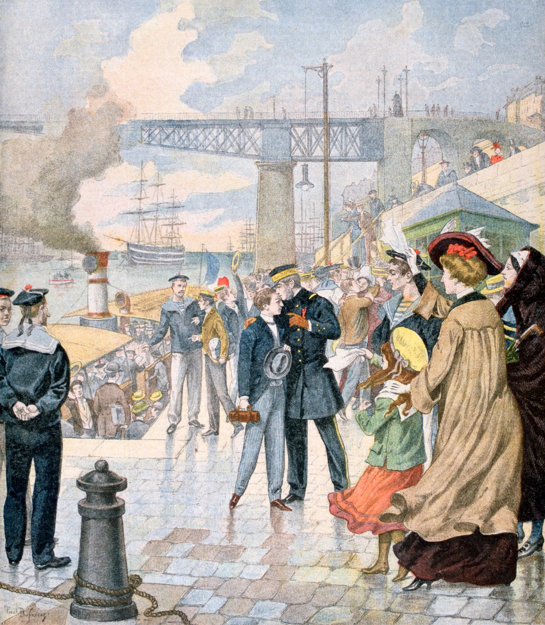 عودة السفينة بوردا ، وركوب السفينة Fistots ، بريست ، فرنسا ، 1902 بواسطة غير معروف