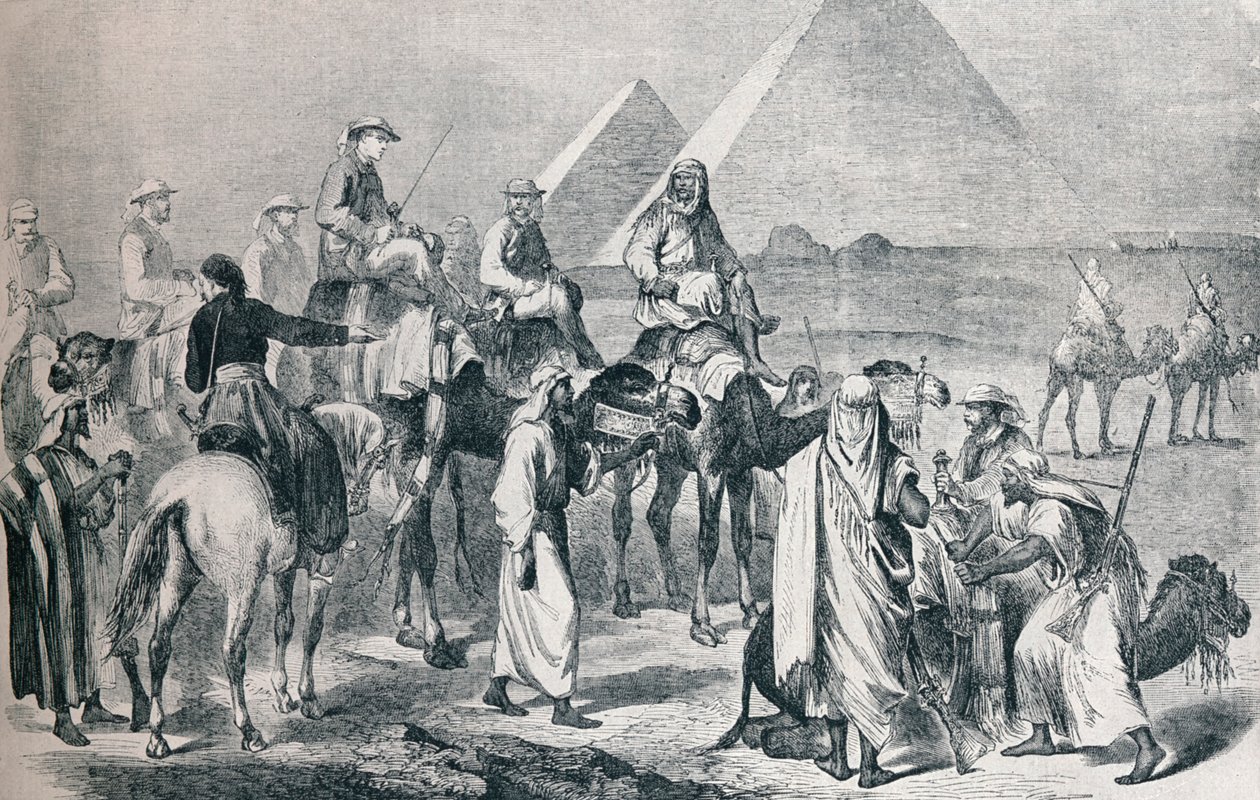 الحزب الملكي يغادر المعسكر في الجيزة ، مصر ، c1861 1910 بواسطة غير معروف
