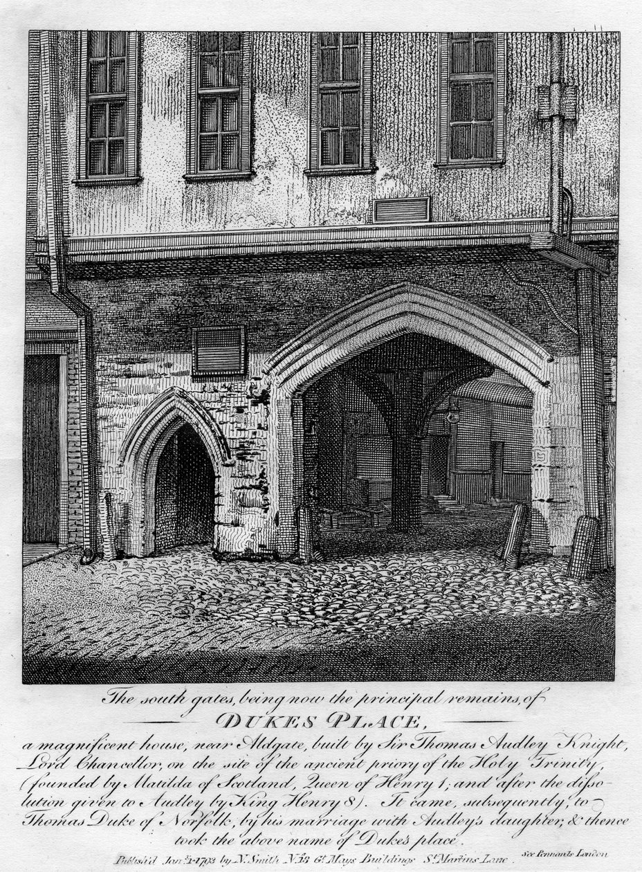 البوابات الجنوبية ، Dukes Place ، بالقرب من Aldgate ، لندن ، 1793 بواسطة غير معروف