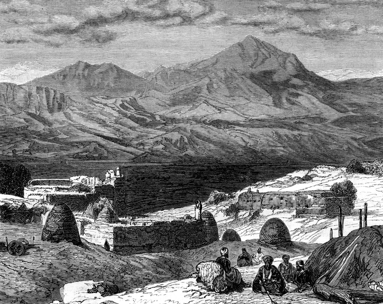 قرية غرزن وجبال كردستان القرن التاسع عشر بواسطة غير معروف