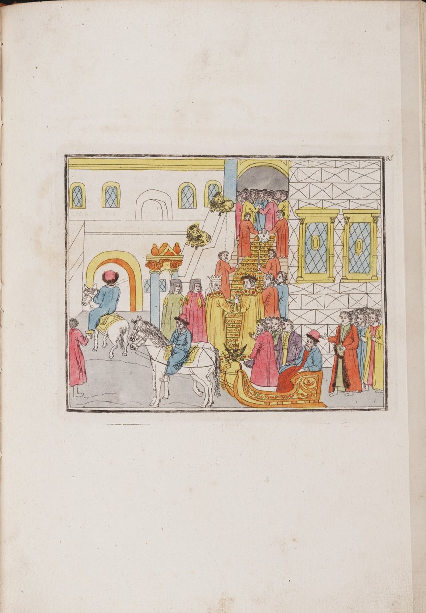 حفل زفاف القيصر ميخائيل فيودوروفيتش وييفدوكيا لوكيانوفنا ، 1810 بواسطة غير معروف