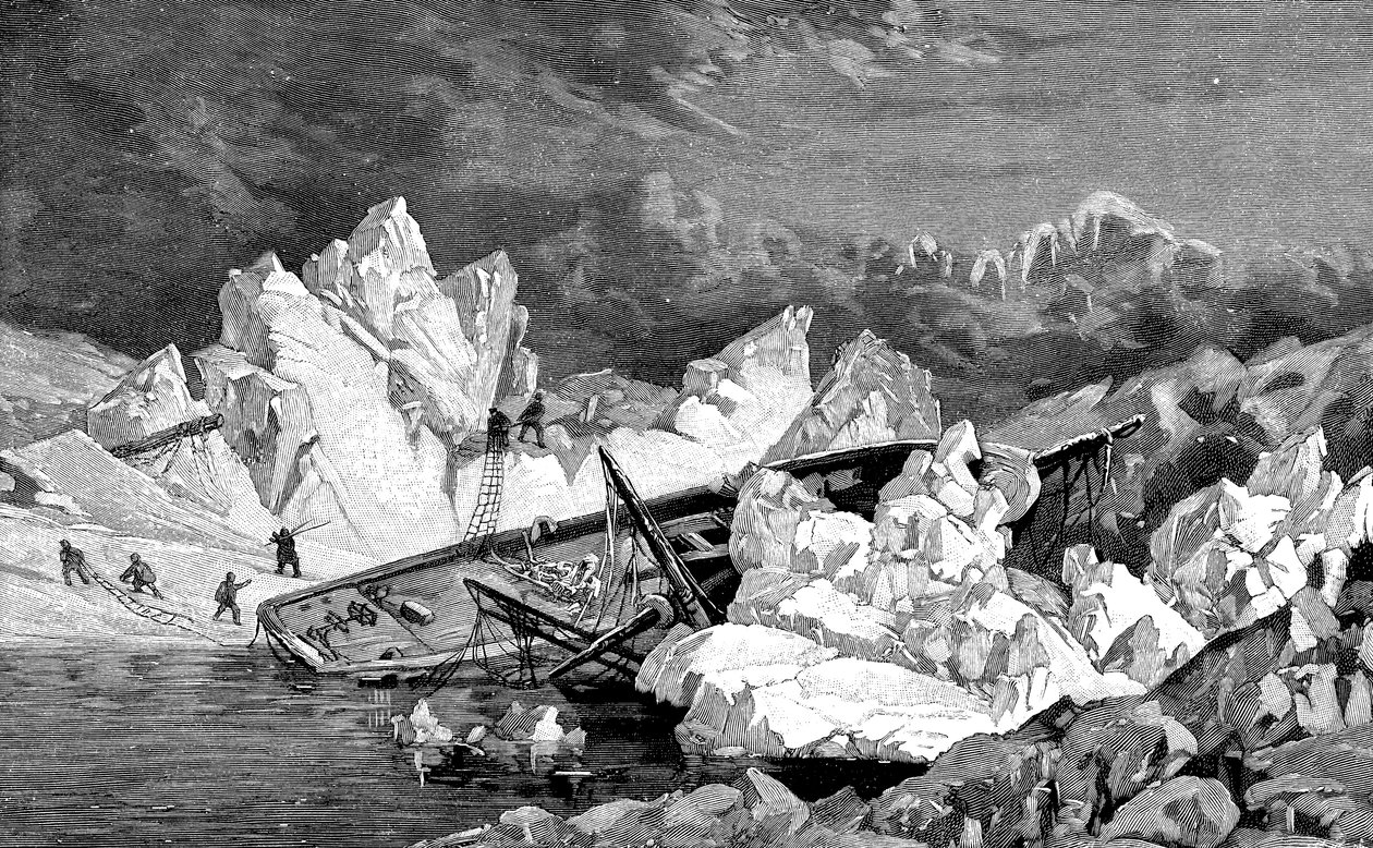 حطام هانزا. البعثة الألمانية الشمالية القطبية الثانية ، 1870 بواسطة غير معروف