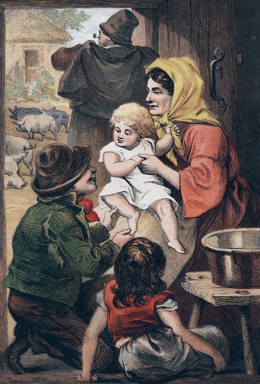 هذا الخنزير الصغير ... ، قافية تسلية الرضع ، c1860 بواسطة غير معروف