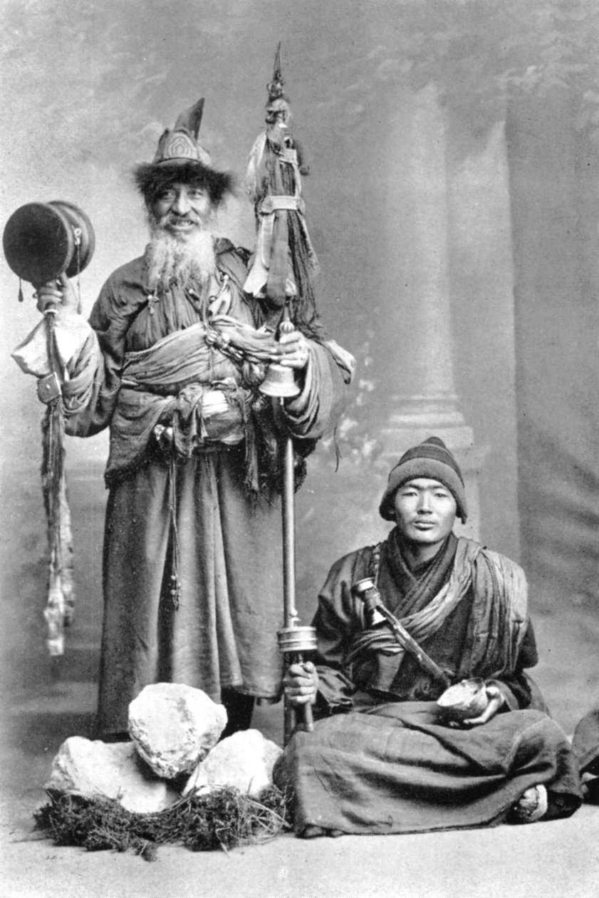 المتسولون التبتيون ، c1910 بواسطة غير معروف