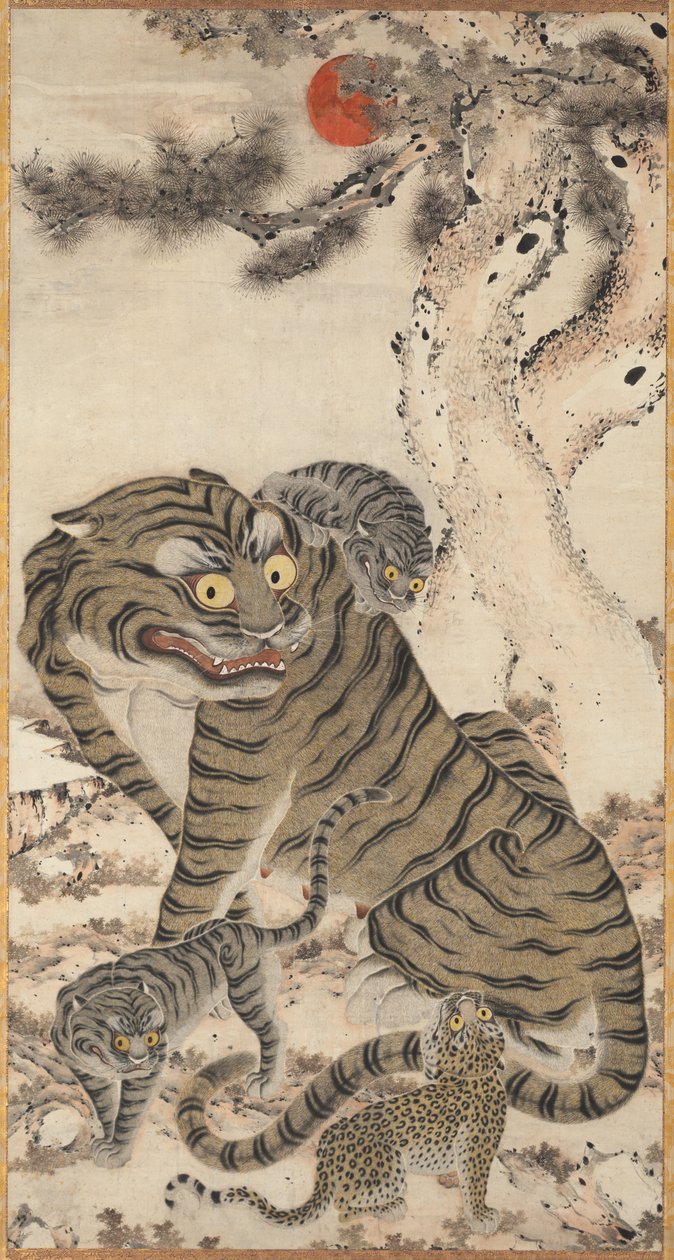عائلة النمر ، 1800s. بواسطة غير معروف