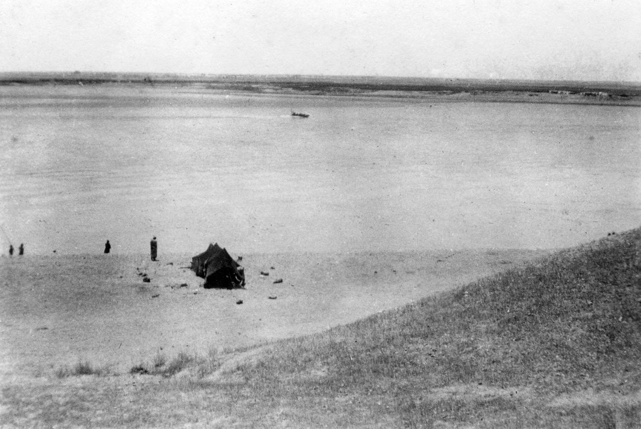 نهر دجلة ، سامراء ، بلاد ما بين النهرين ، 1918 بواسطة غير معروف