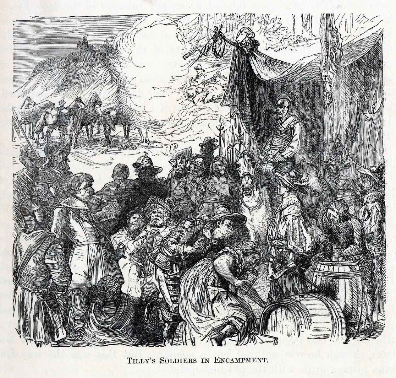 جنود تيليز في المخيم ، 1882 بواسطة غير معروف