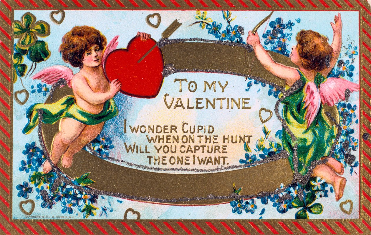 إلى My Valentine ، بطاقة Valentine الأمريكية ، c1908 بواسطة غير معروف