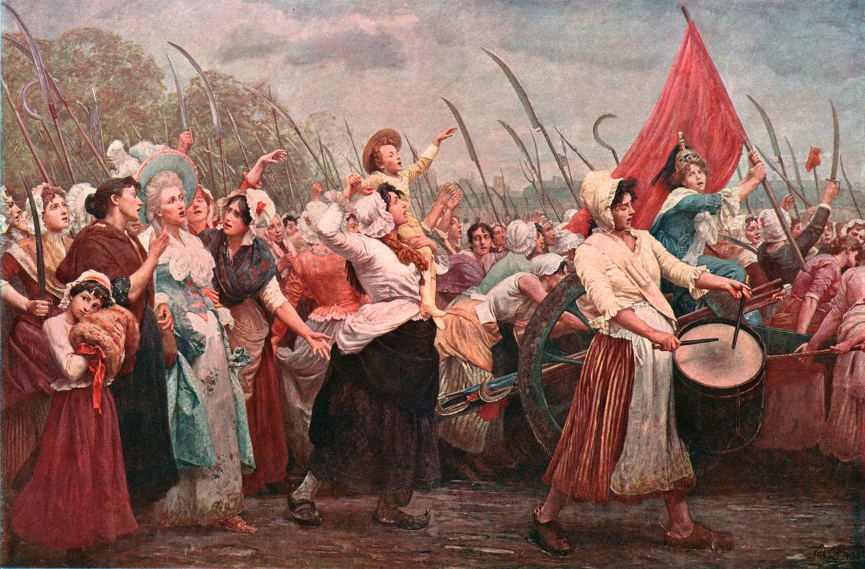 إلى فرساي ، حادثة في الثورة الفرنسية ، c1894 ، c1902. بواسطة غير معروف