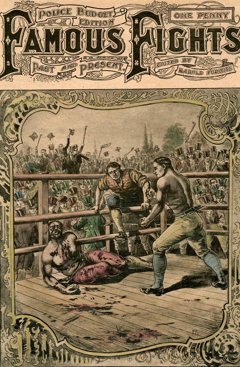 يقاتل توم سبرينغز الثاني مع جاك لانجان ، 1824 أواخر القرن التاسع عشر أو أوائل القرن العشرين بواسطة غير معروف
