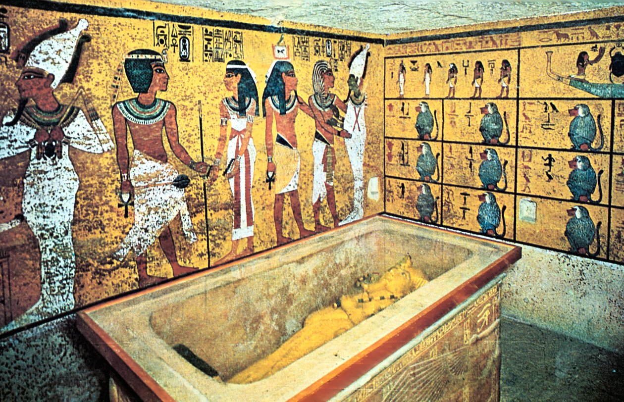 مقبرة توت عنخ آمون ، مصر القديمة ، الأسرة الثامنة عشر ، c1325 قبل الميلاد بواسطة غير معروف