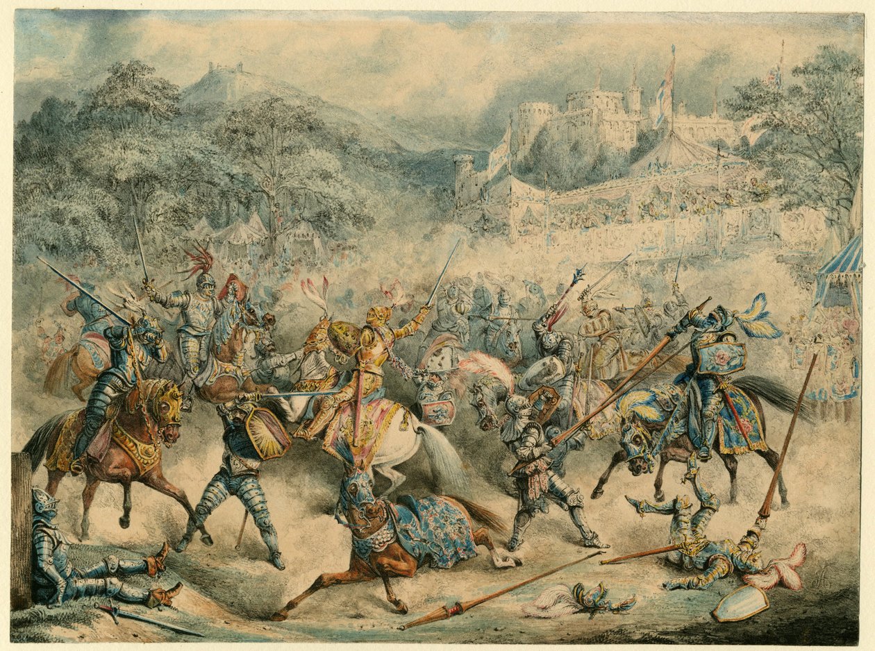 بطولة فرسان الخيالة 1840 بواسطة غير معروف