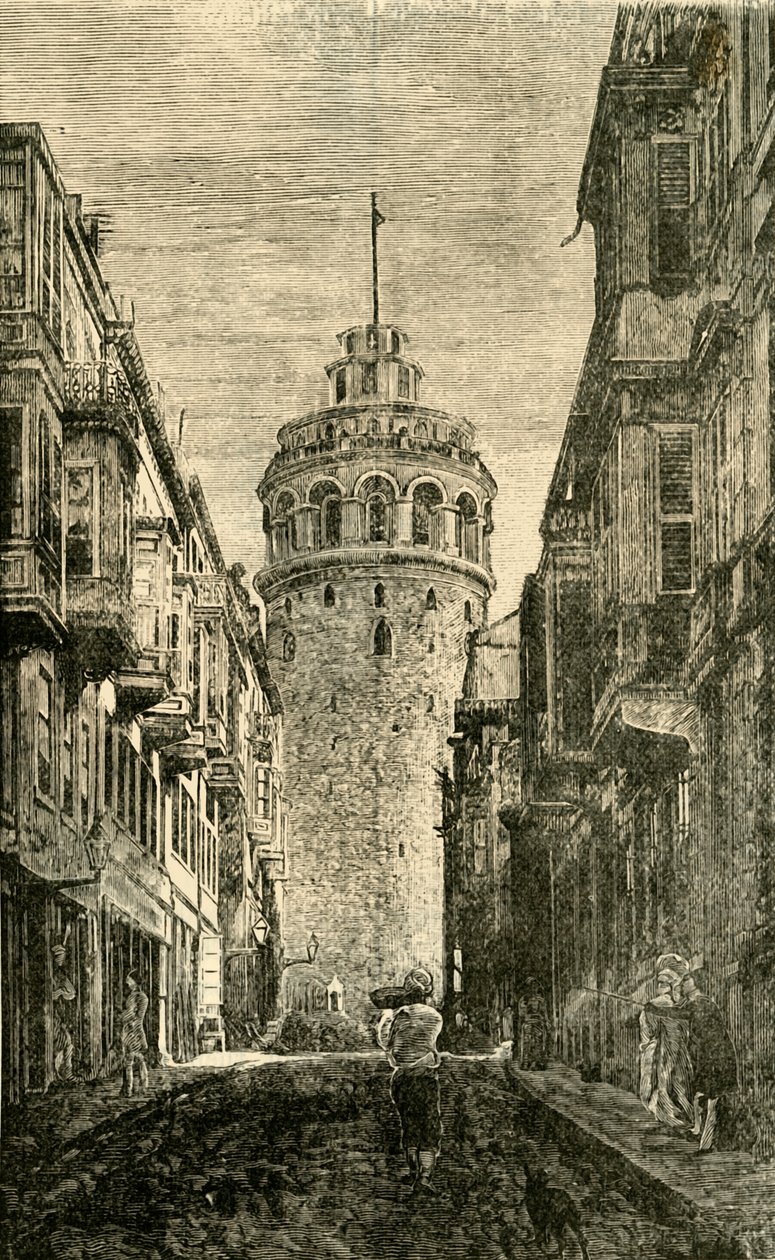 برج جالاتا ، القسطنطينية ، 1890. بواسطة غير معروف