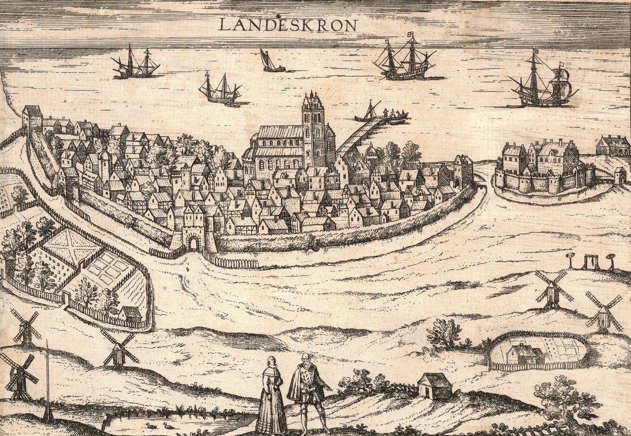 بلدة لاندسكرونا ، السويد ، 1580 بواسطة غير معروف