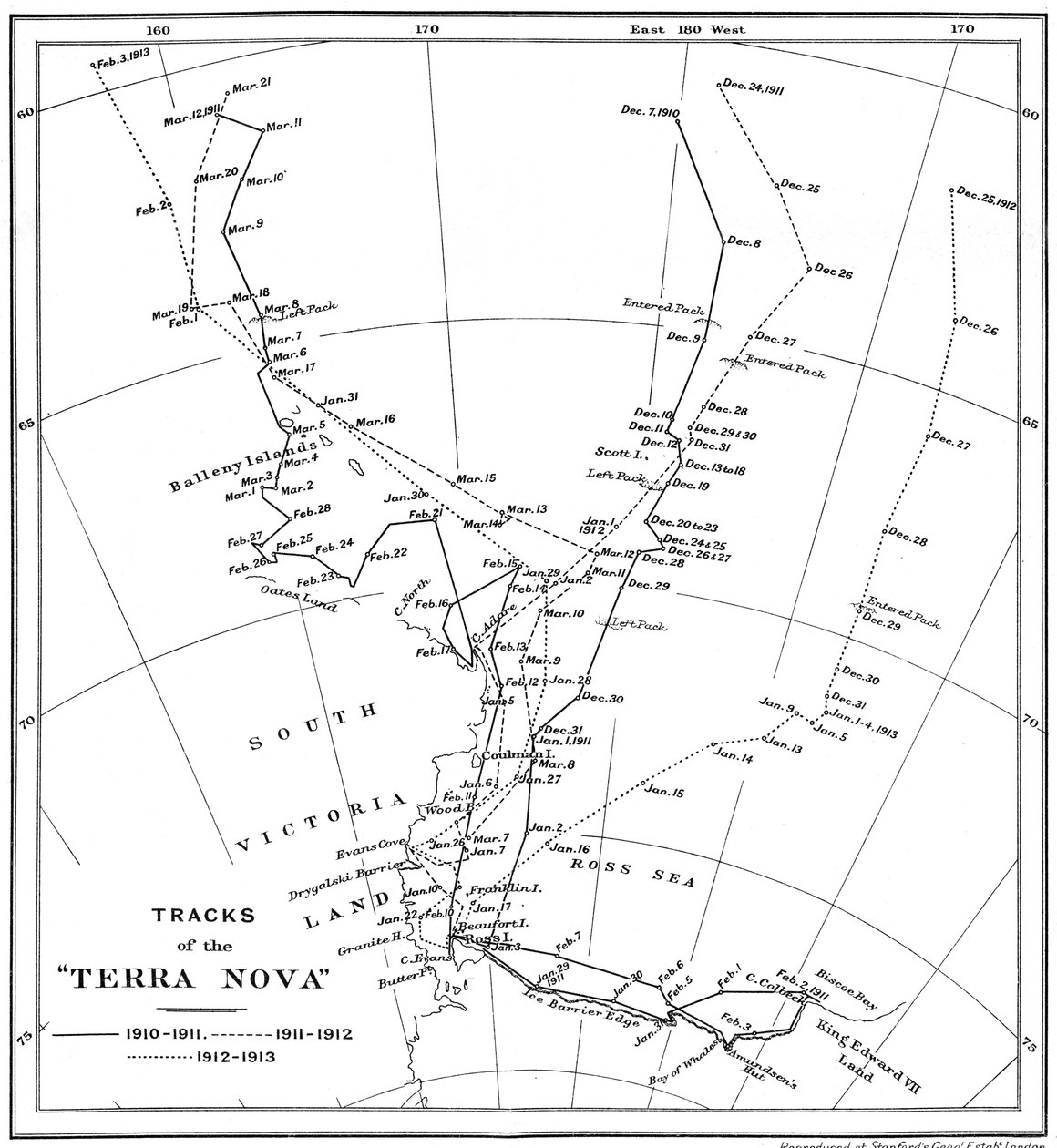مسارات تيرا نوفا ، 1910-1913 ، 1913 بواسطة غير معروف