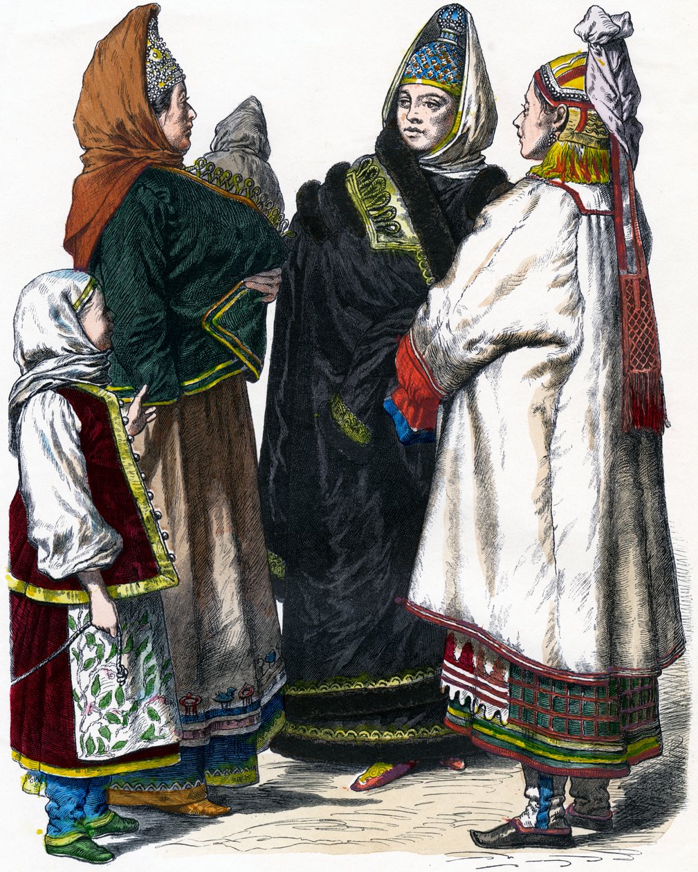 الزي الروسي التقليدي ، c1850 بواسطة غير معروف