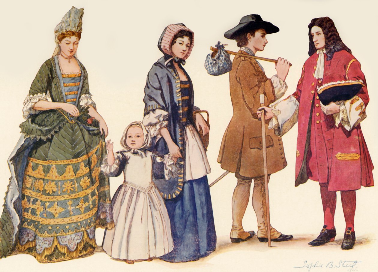 الملابس التقليدية في عهد جيمس الثاني - وليام وماري 1685-1700 ، 1903 ، 1937. بواسطة غير معروف
