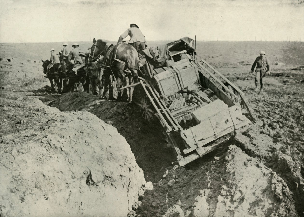 صعوبات النقل في الجبهة ، 1919. بواسطة غير معروف