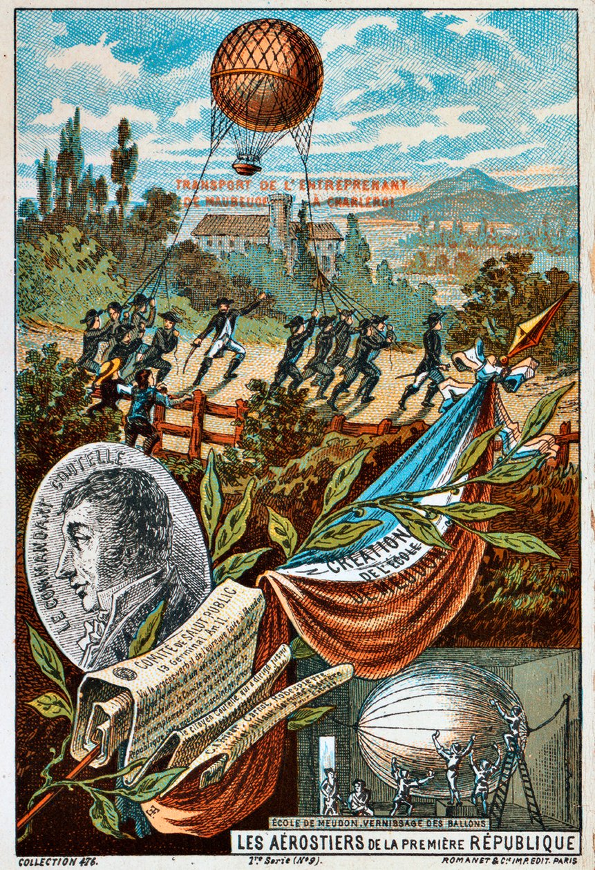 نقل البالون المنتسب من Mauberge إلى Charleroi ، 1794 1890s. بواسطة غير معروف