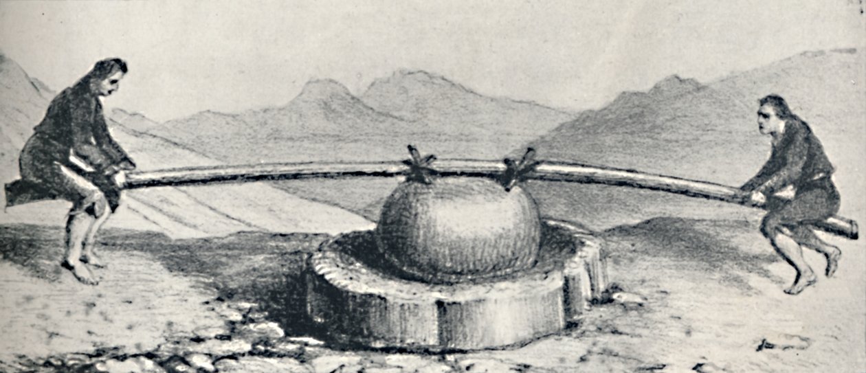 Trapiche أو المطحنة المستخدمة في Lavaderos أو Gold Washings ، c1826 ، 1911 بواسطة غير معروف