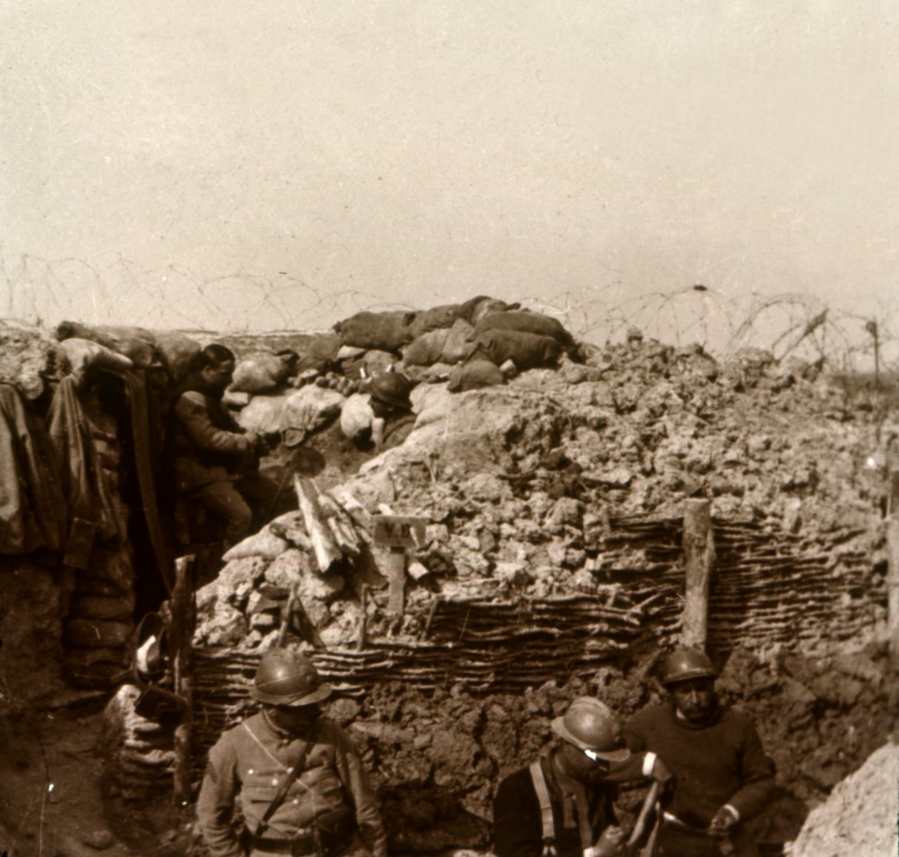 الخنادق ، الشمبانيا ، شمال فرنسا ، c1914-c1918 بواسطة غير معروف