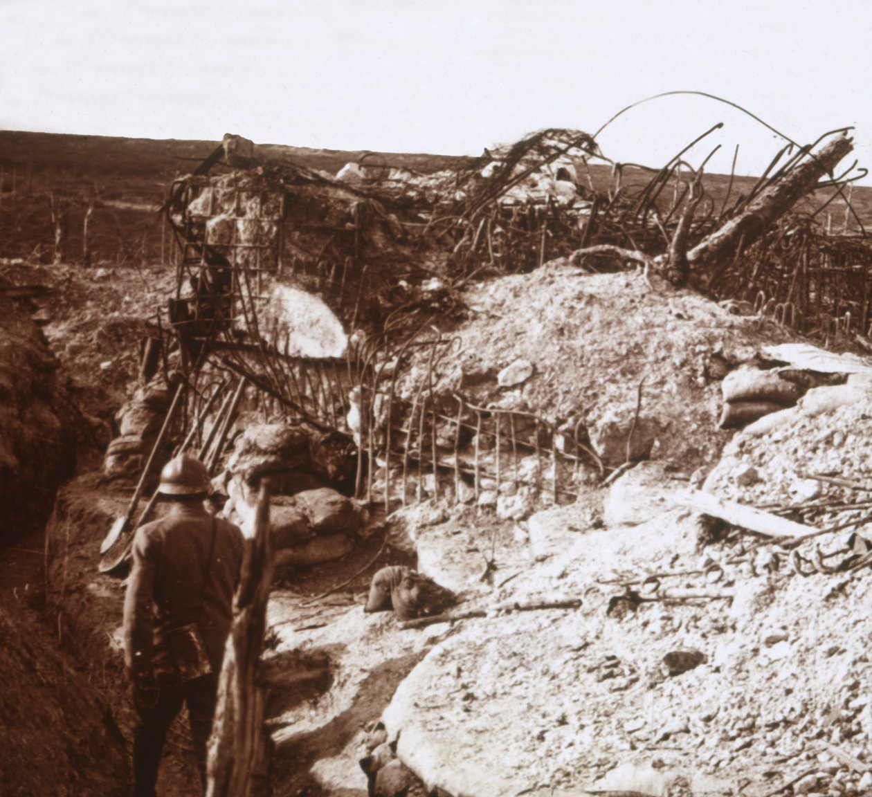 الخنادق ، مونت أوت ، شمال فرنسا ، c1914-c1918 بواسطة غير معروف