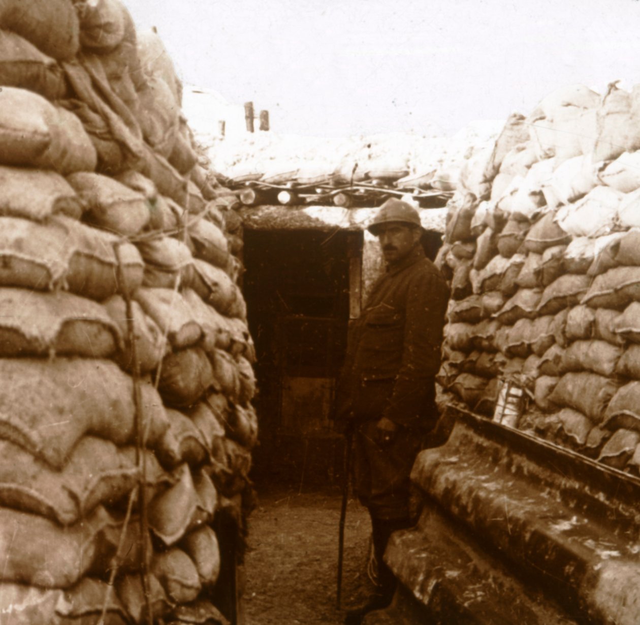 الخنادق في الشمبانيا ، شمال فرنسا ، c1914-c1918 بواسطة غير معروف