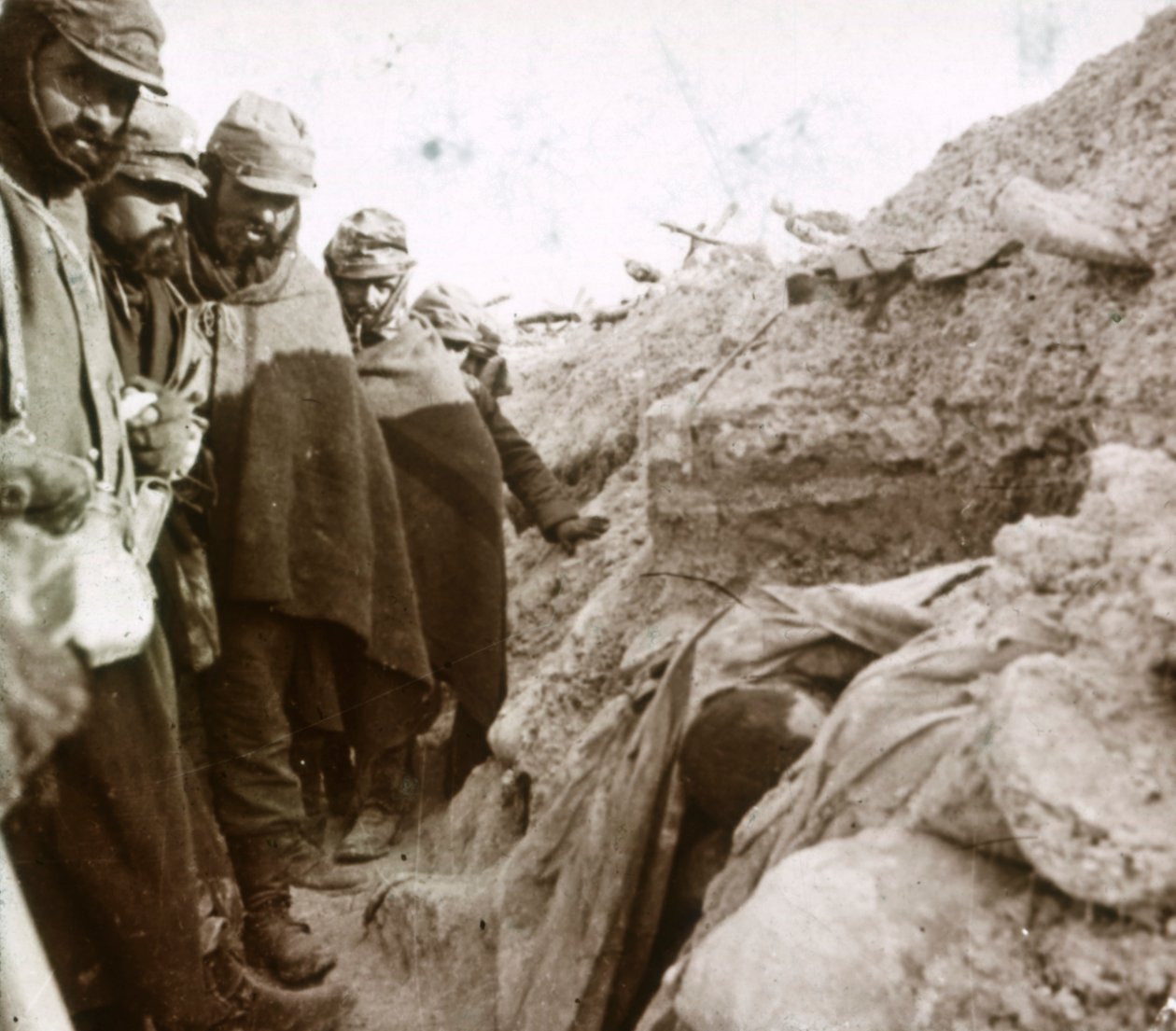 الخنادق في الخط الأمامي ، تاهور ، شمال فرنسا ، c1914-c1918 بواسطة غير معروف